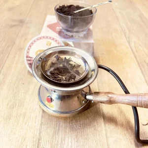 Incense Burner Electric Steel & Wood Bakhoor Oud Lobaan Wax Oil FREE INCENSE