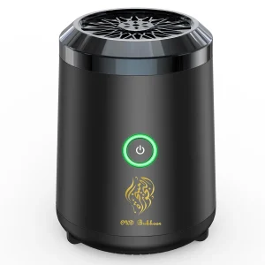 Portable USB Rechargeable Smart Electronic Incense Burner for Car and Home Black