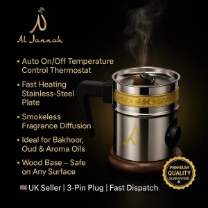 AUTOMATIC ELECTRIC INCENSE/MABKHARA/OIL/OUD/BAKHOOR/ BURNER+UAE BAKHUR SAMPLE.